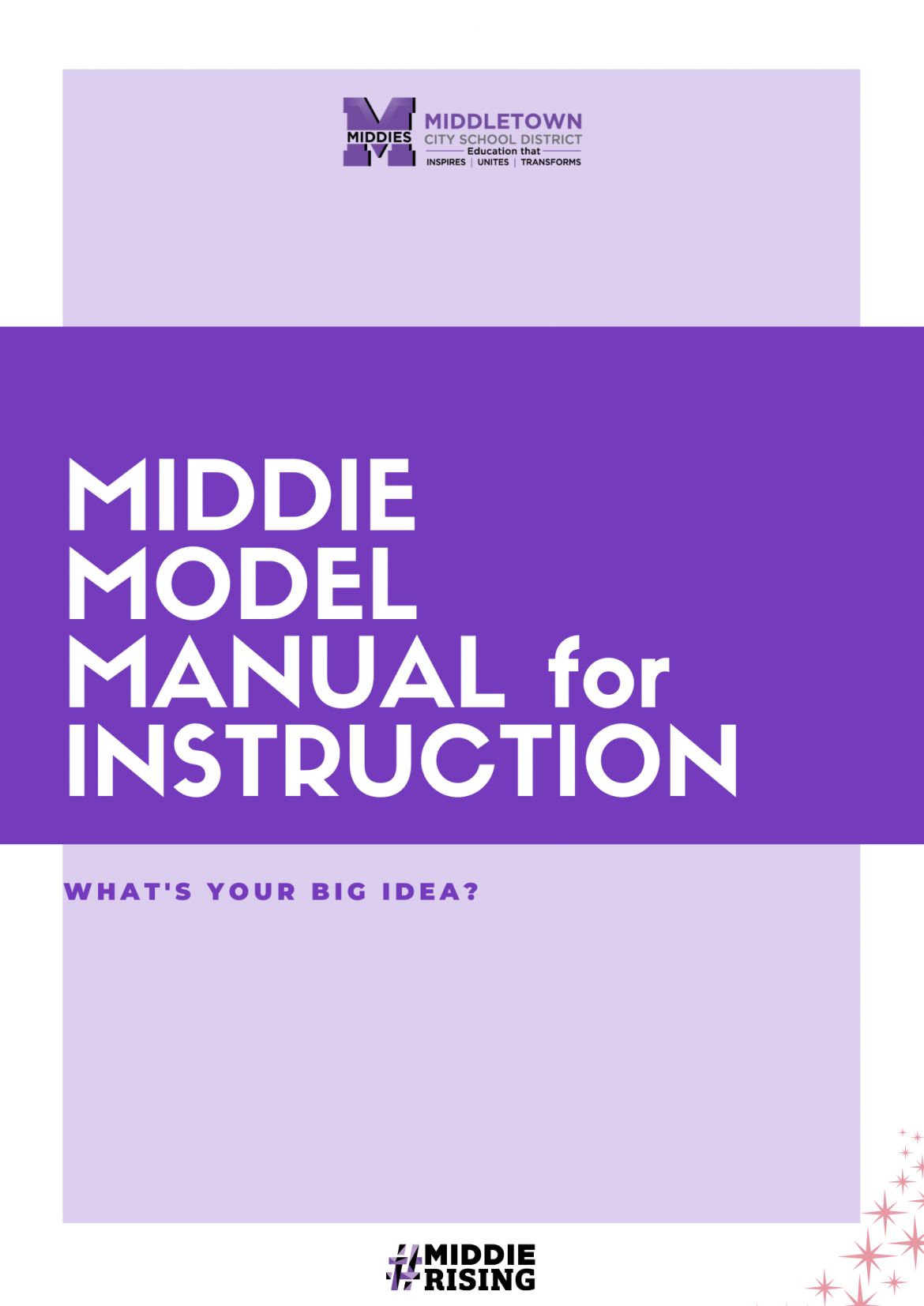 Middie Model Manual for Instruction cover